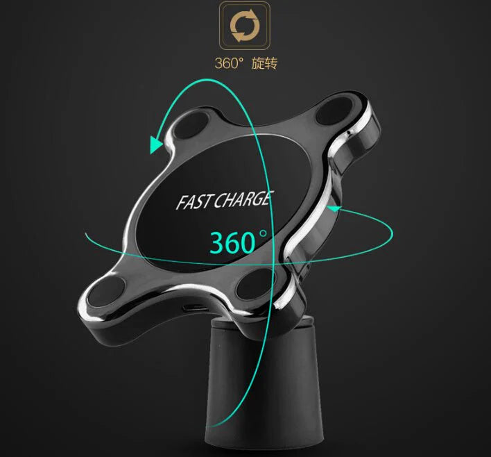 Compatible With Apple, QI Magnetic Car Mount Wireless Charger