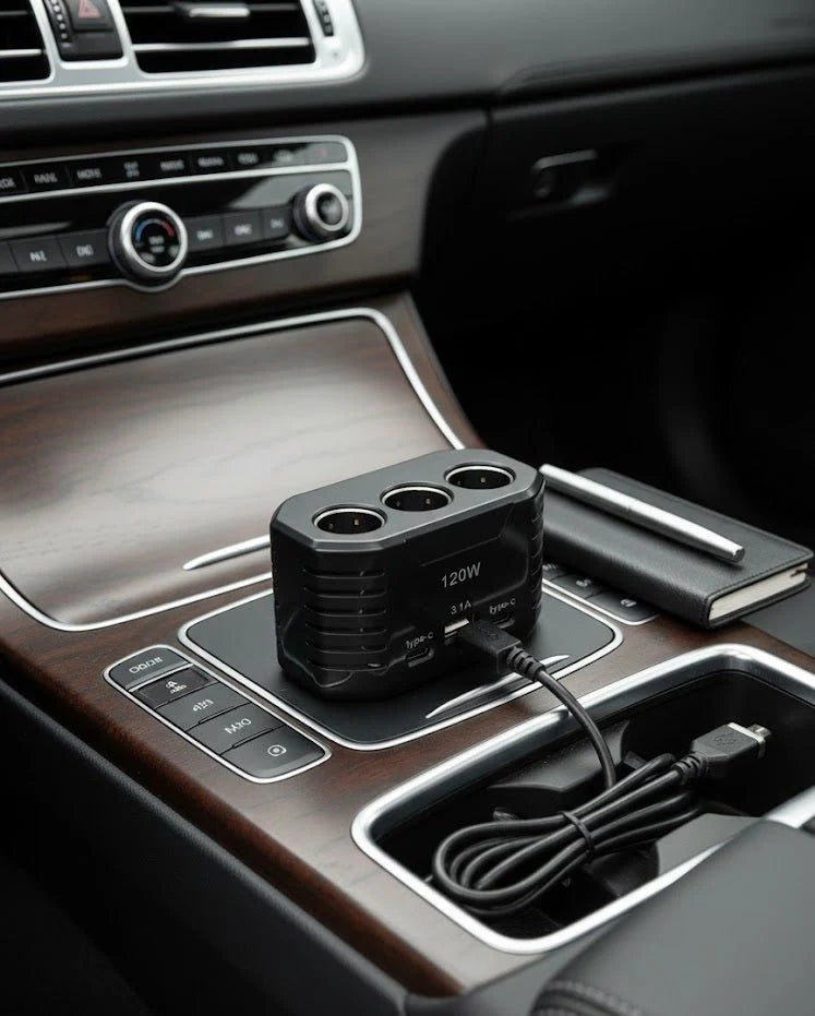 Type-C + USB Multi Socket Car Charger